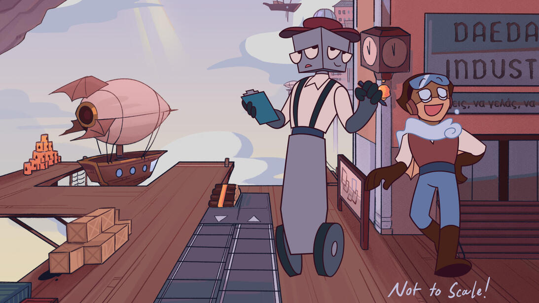 DAYTIME Style Frame + Color Palettes of the characters.